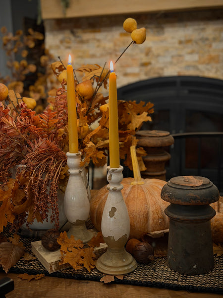 Hand Dipped Beeswax Taper Candles