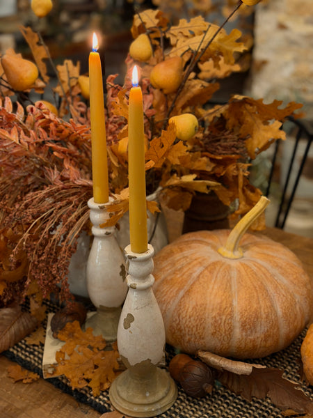 Hand Dipped Beeswax Taper Candles